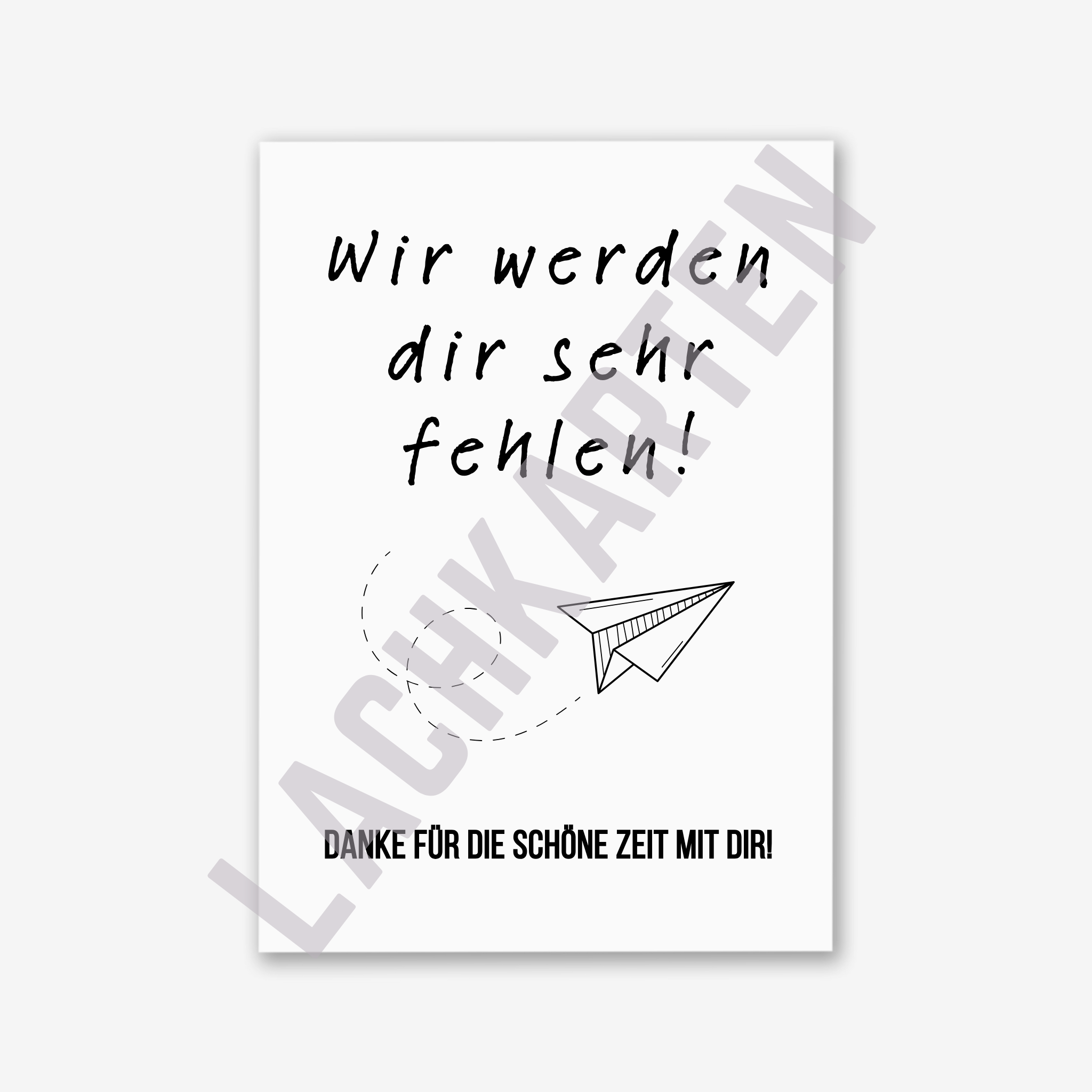 Wir werden dir fehlen