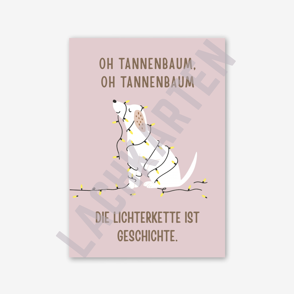 Hund mit Lichterkette...