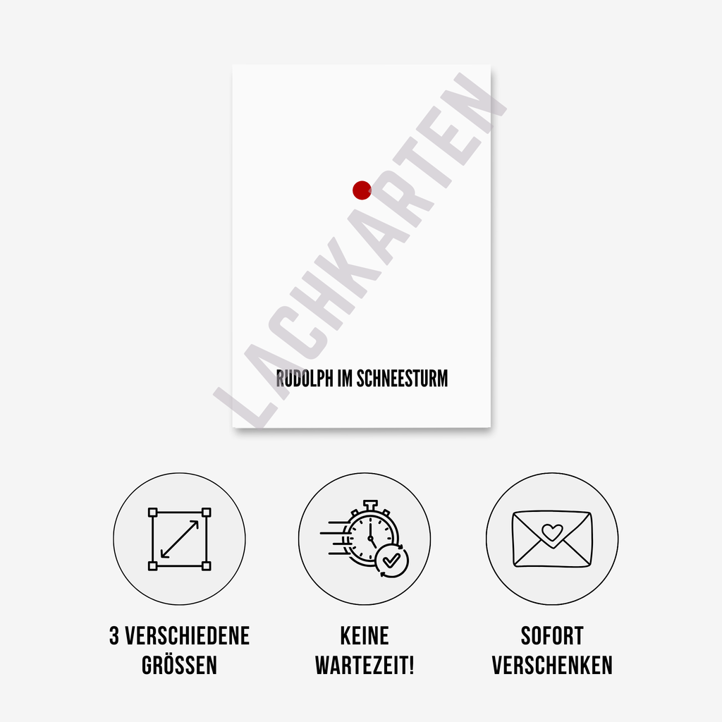 Rudolph im Schneesturm