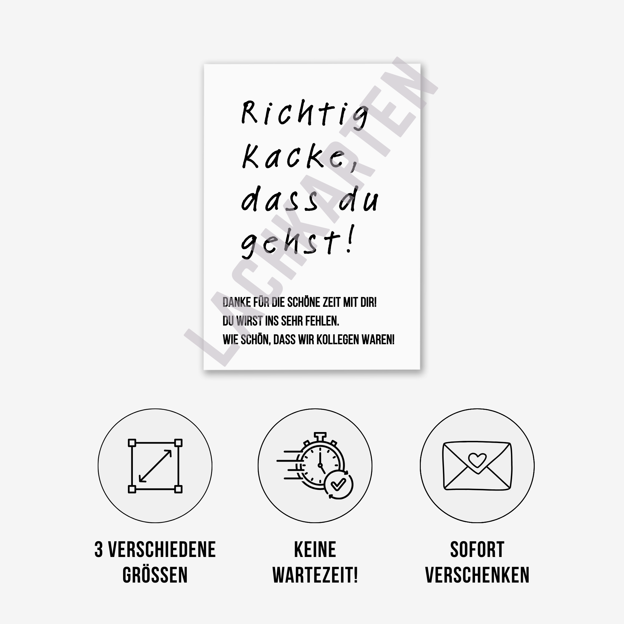 Kacke, dass du gehst