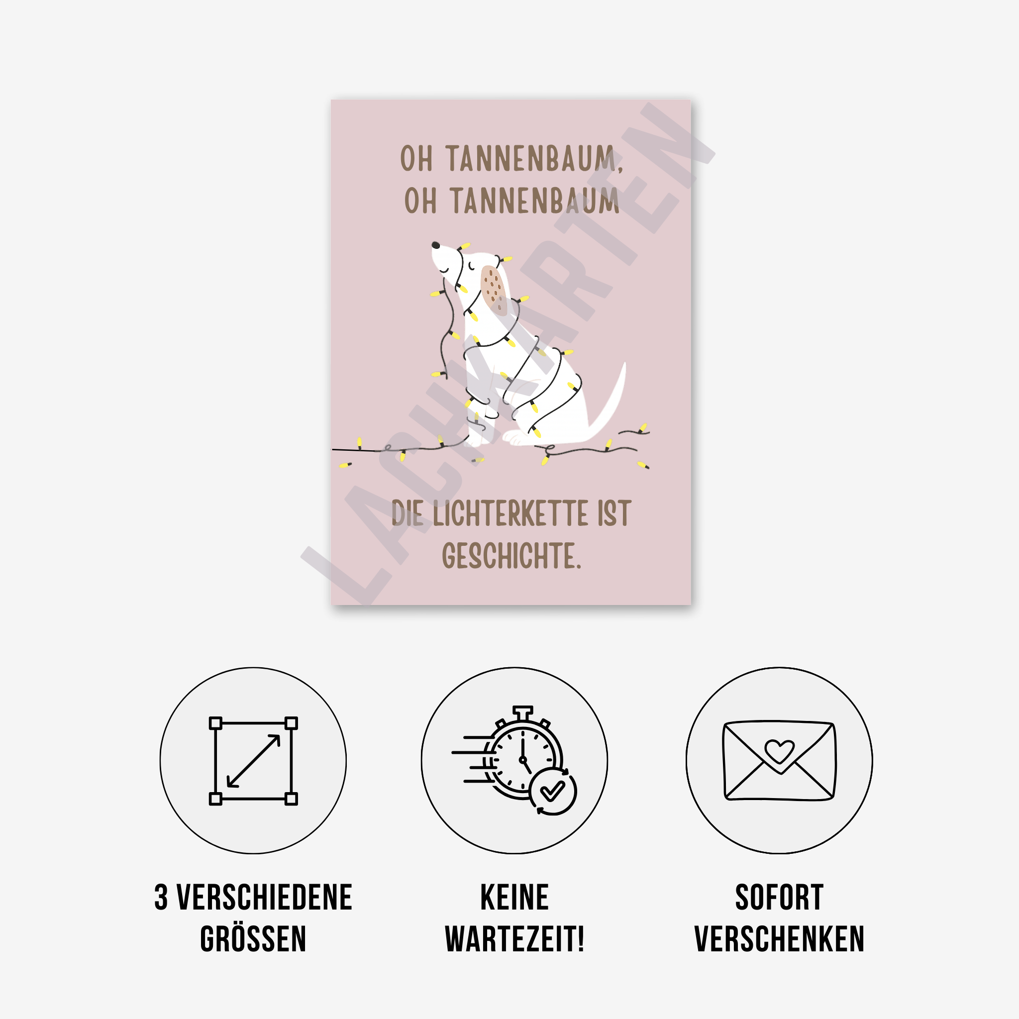 Hund mit Lichterkette...