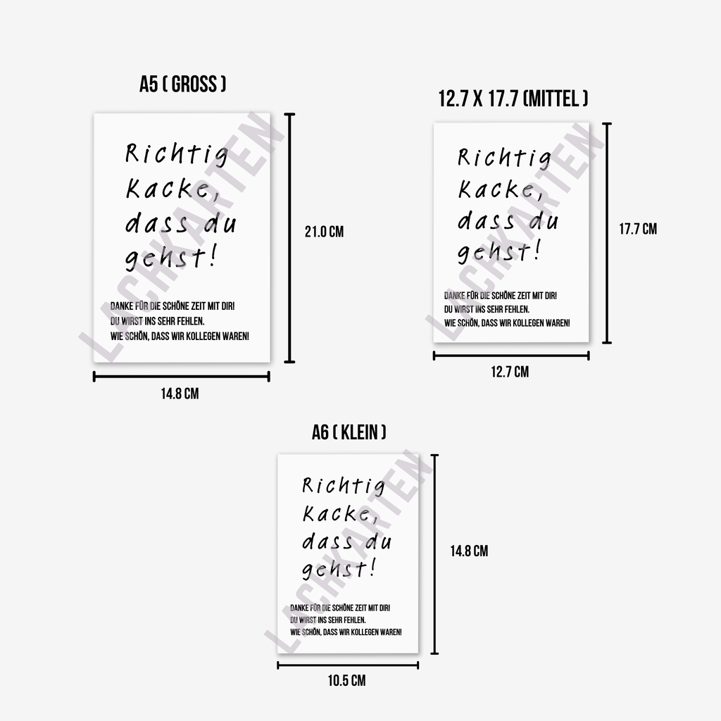 Kacke, dass du gehst