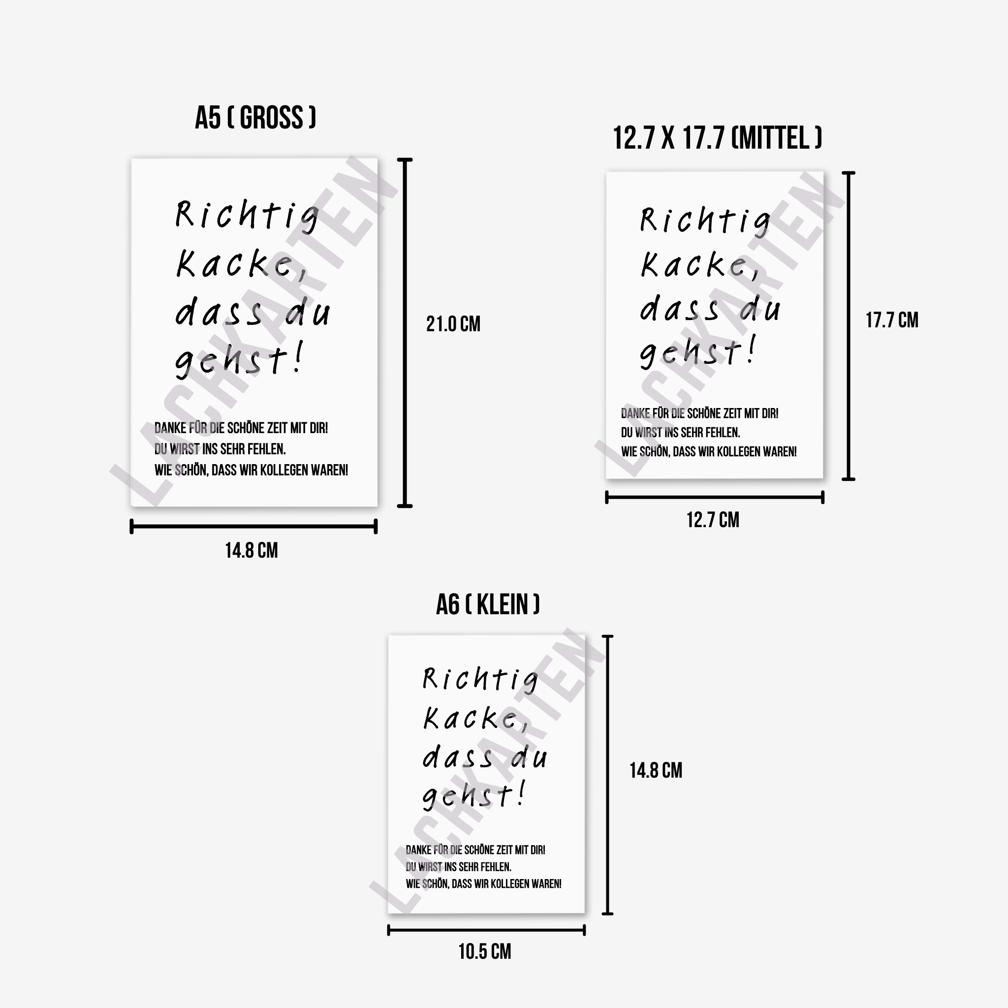 Kacke, dass du gehst