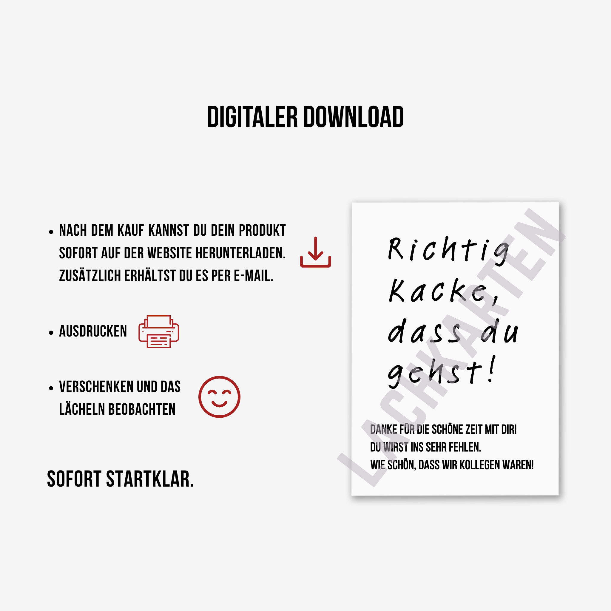 Kacke, dass du gehst