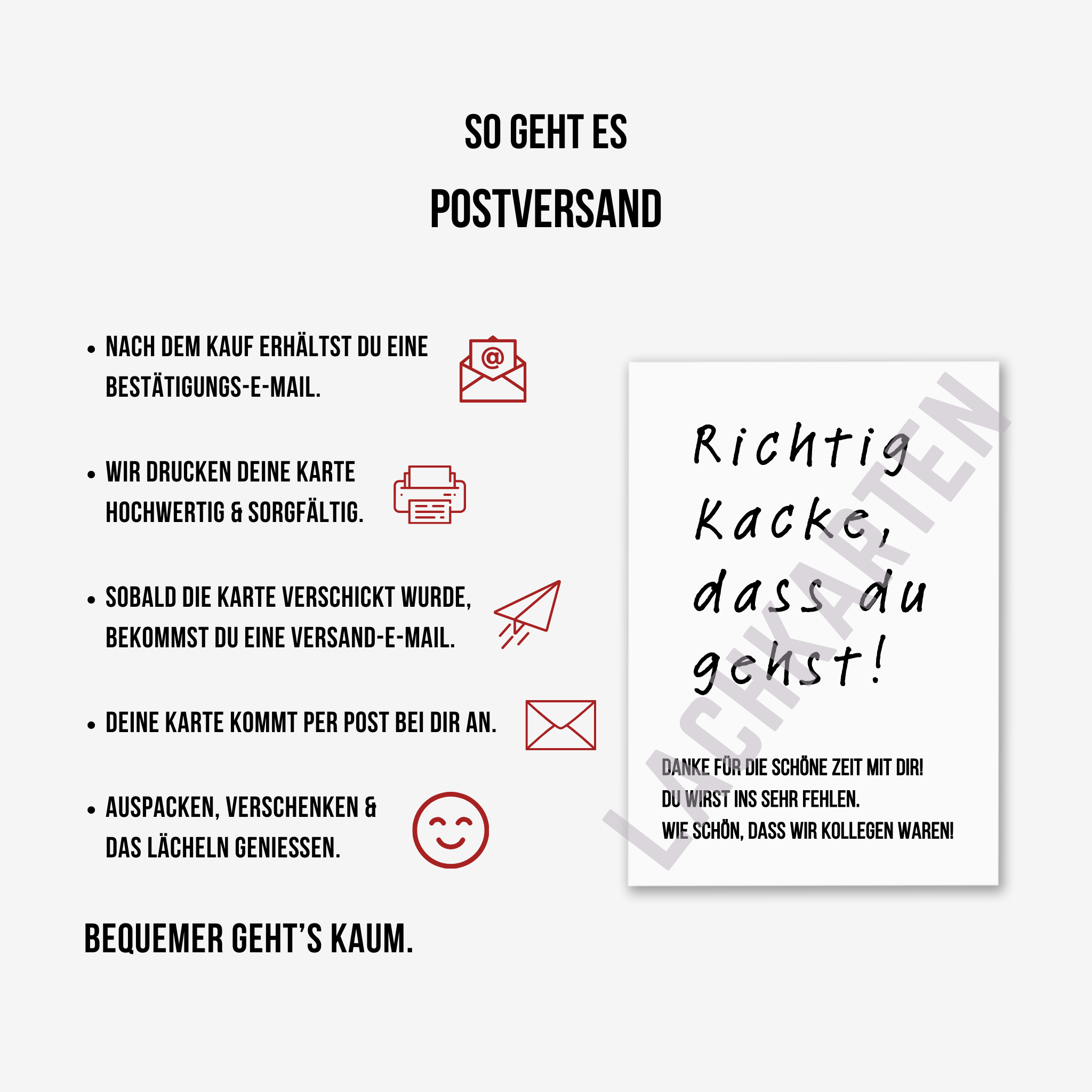 Kacke, dass du gehst